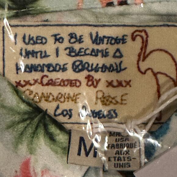 Sandrine Rose Hawaiian Pearl Snap Shirt Multicolored Women Medium NWT Made USA - Picture 2 of 9